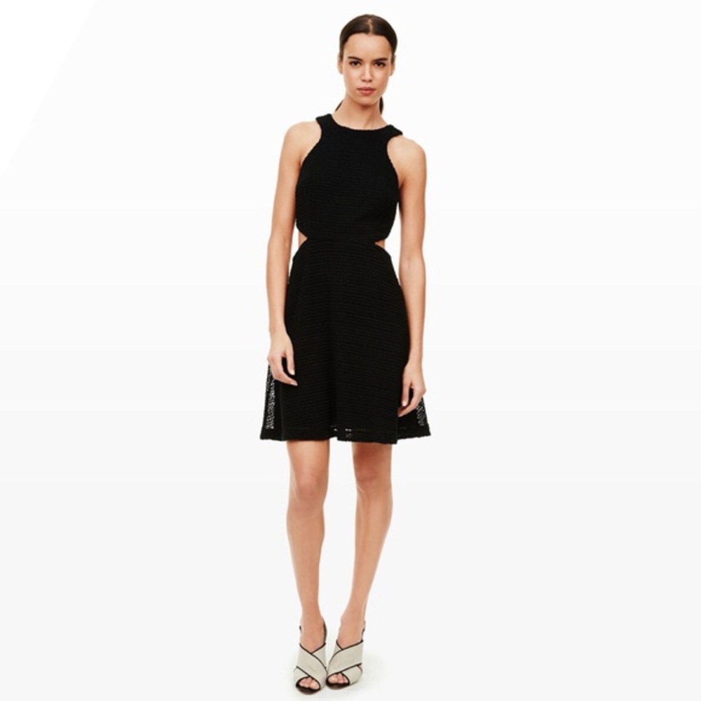 Club Monaco Taika Black Cutout Dress - size 2